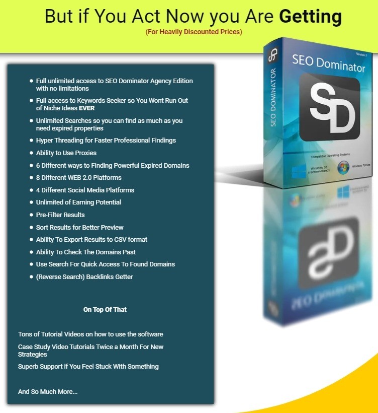 SEO Dominator Honest Review – New Advanced Software To Rank High In Google,  Get Traffic And Find The BEST Expired Domains! 