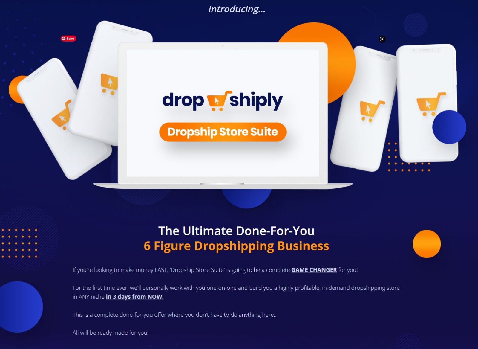 Dropshiply have created over 300+ stores so far that have generated 5-6 figure "pay days" for our clients Completely Done For You Dropshipping Store Setup & Installation Preloaded With 100+ Products.. Just Copy, Paste And PROFIT