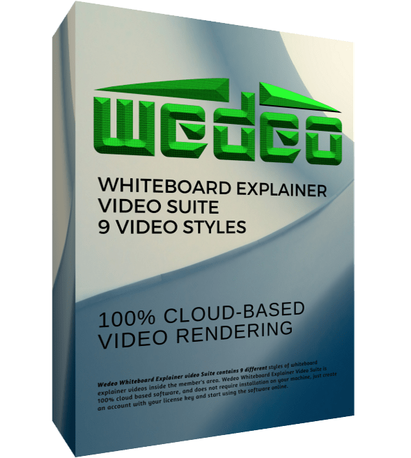 WEDEO is a Fully Online Cloud-Based Whiteboard Explainer Video Creator. Just create an Account with your License Key and start using Wedeo Whiteboard Explainer Video App. No Download, No Installation Required. 100% Online, Cloud-Based.