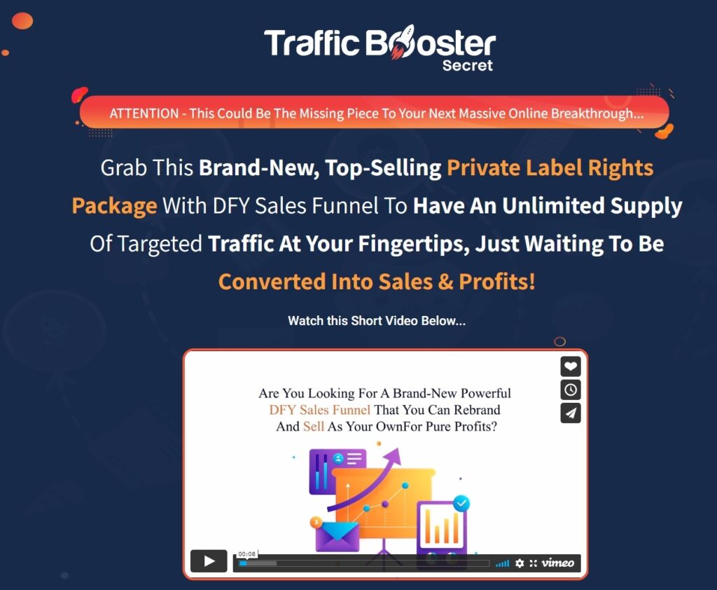Grab This Brand-New, Top-Selling Private Label Rights Package With DFY Sales Funnel To Have An Unlimited Supply Of Targeted Traffic