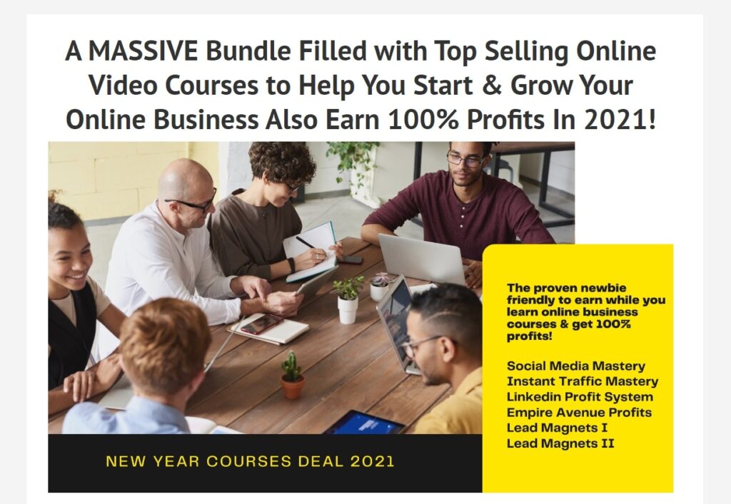 A MASSIVE Bundle Filled with Top Selling Online Video Courses to Help You Start & Grow Your Online Business Also Earn 100% Profits In 2021!