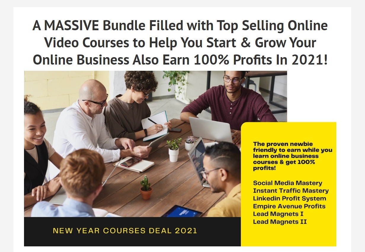 A MASSIVE Bundle Filled with Top Selling Online Video Courses to Help You Start & Grow Your Online Business Also Earn 100% Profits In 2021!
https://softtechhub.us/NewYearCoursesDeal
#socialmedia #onlinecourse #onlinecourses #DigitalMarketing #DigitalNigeria #DigitalIndia #contentcreators 