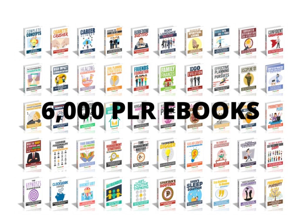 High Quality 6,000 ebooks with Full Private Label Rights
