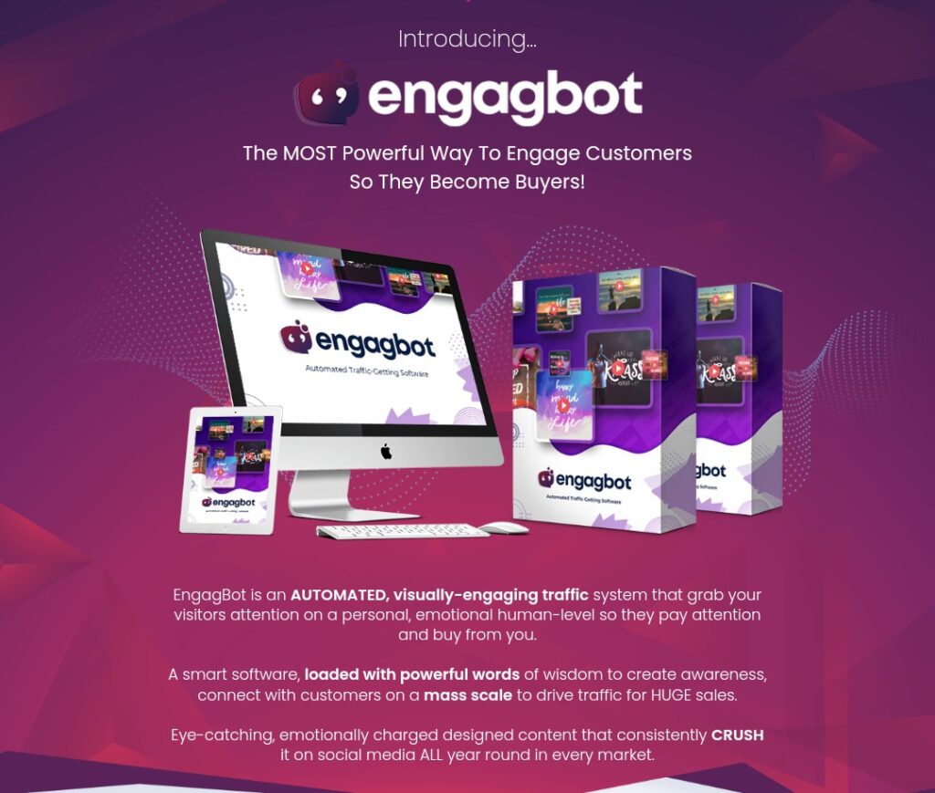 Screenshot 20210505 101633 EngagBot is an AUTOMATED, visually engaging traffic system that grabs your visitor's attention on a personal, emotional human level so they pay attention and buy from you. #digitalmarketer #marketing