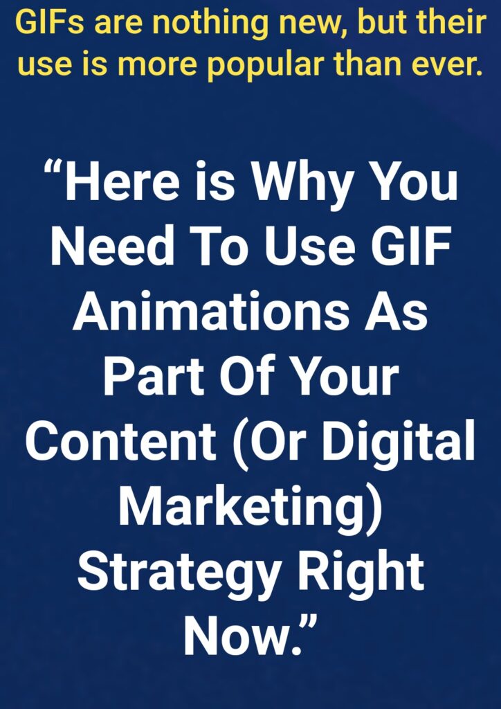 Screenshot 20210526 082508 World's One and only Attention Grabbing Marketing Tool that Conveys Reaction Perfectly Without Saying Much! Retain Your Audience Attention 1000X With GIF Animations #digitalmarketer #animation #sales
