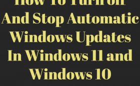 Black and White Simple Bold Message How To Turn off And Stop Automatic Windows Updates In Windows 11 and Windows 10