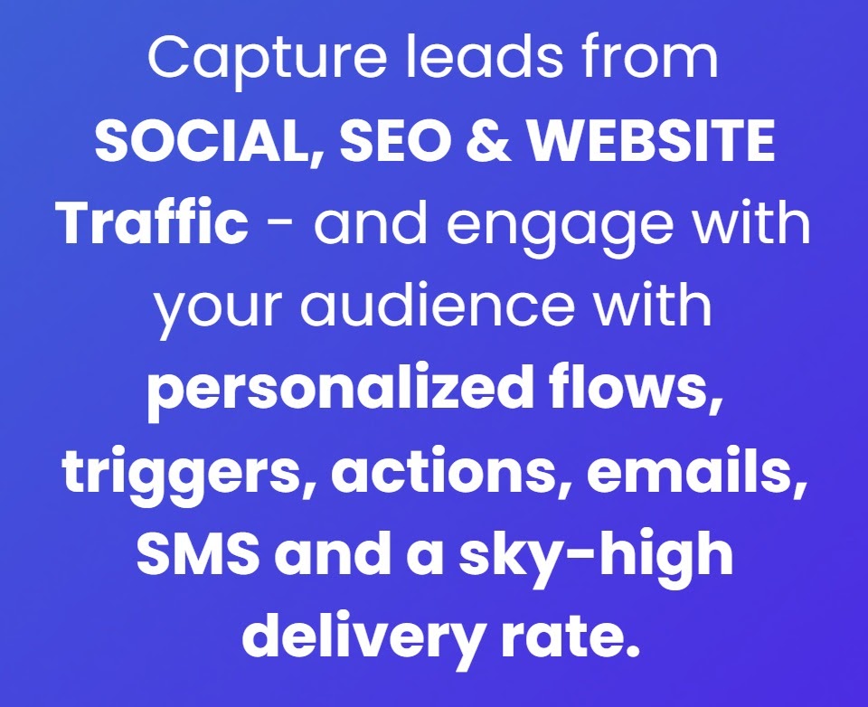 AllClicks JV page AllClick Helps you to Capture leads from SOCIAL, SEO and WEBSITE Traffic and engage with your audience with personalized flows, triggers, actions, emails, SMS and a sky-high delivery rate. #Emailmarketing #Affiliatemarketing #digitalmarketing