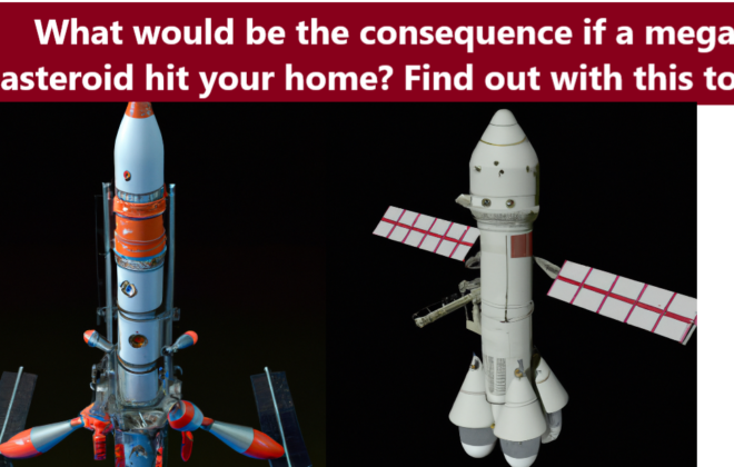 Untitled 1 Asteroid Launcher tool: What would be the consequence if a mega asteroid hit your home? Find out with this tool
