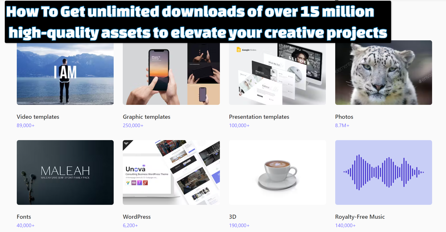 How To Get unlimited downloads of over 15 million high quality assets to elevate your creative projects How To Get unlimited downloads of over 15 million high-quality assets to elevate your creative projects