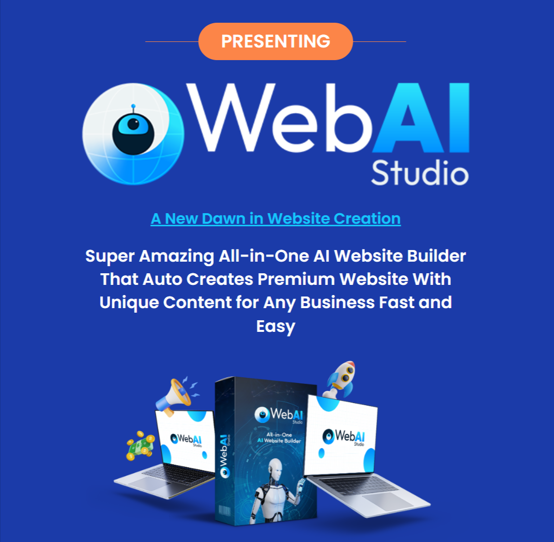 webaistudio JV Invite WebAIStudio Review: A Revolutionary AI-Powered Website Builder. WebAIStudio Pros and Cons. WebAIStudio Profitability and Money-Back Policy. WebAIStudio Bonuses.