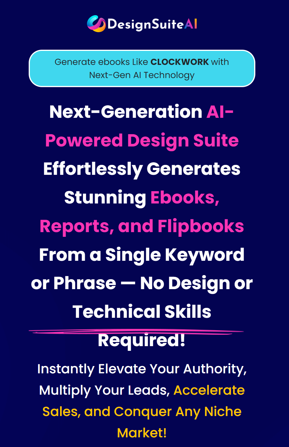 Bundle DesignSuiteAI DesignSuite AI - Bundle Review: Generate ebooks Like CLOCKWORK with Next-Gen AI Technology. Get Unlimited Access to All DesignSuiteAI Has to Offer — ALL OTOs and Bonuses Are Included and Save Over 75% on the Complete Bundle 