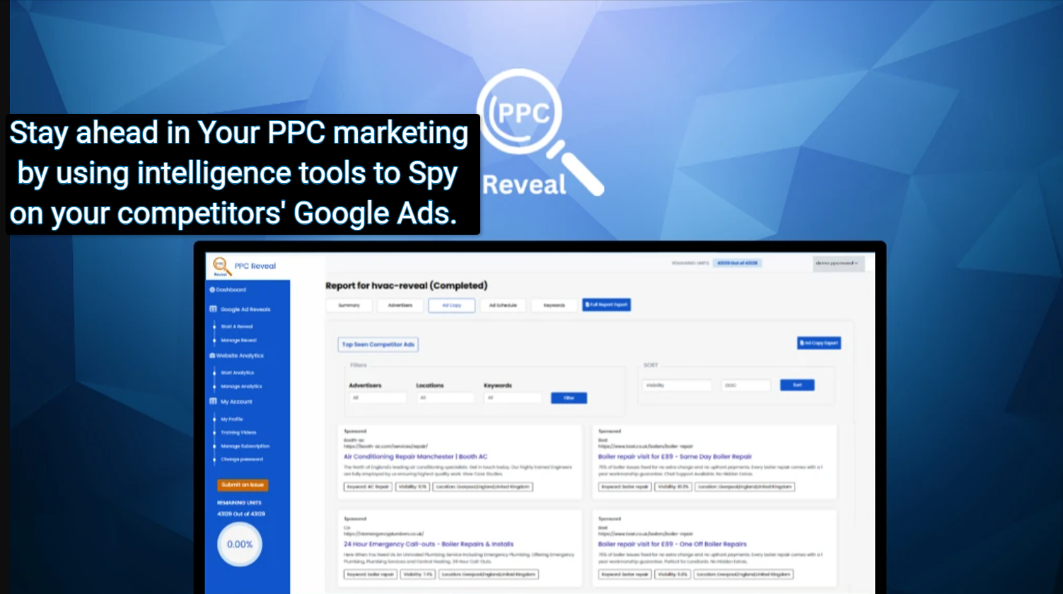 as web PPCReveal 16 9 1 png 1024576 PPC Reveal Review - Stay ahead in Your PPC marketing by using intelligence tools to Spy on your competitors' Google Ads.