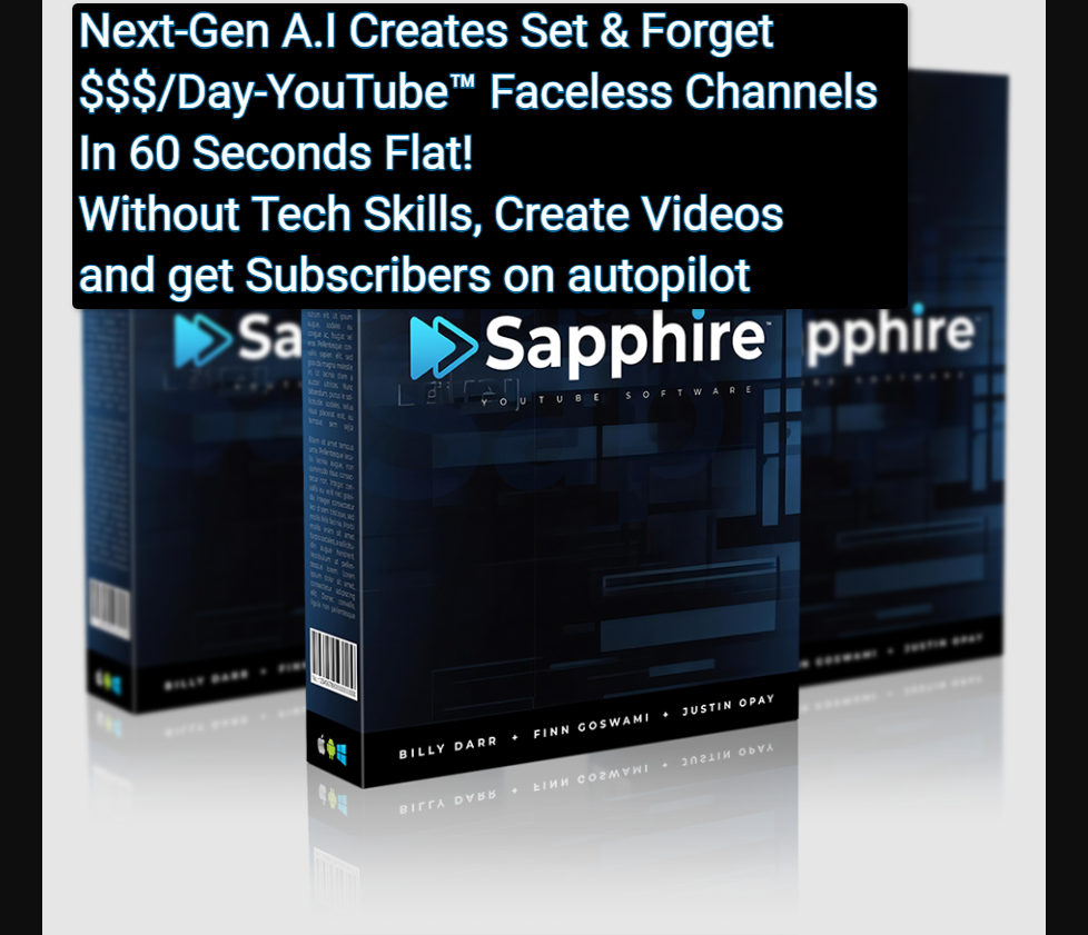 cover bundle png 937878 Sapphire Review: Next-Gen A.I Creates Set & Forget $$$/Day-YouTube™ Faceless Channels In 60 Seconds Flat! Without Tech Skills, Create Videos and get Subscribers on Autopilot