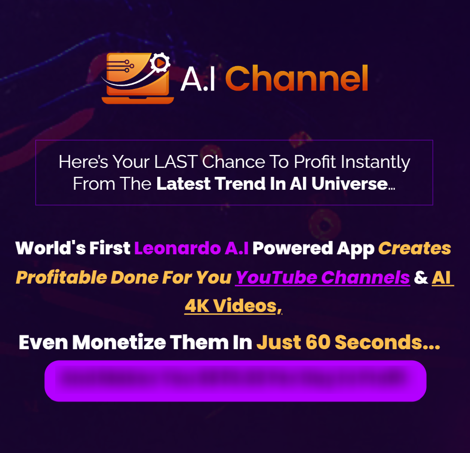 Discount Ai Channel AI Channel Review: Creates Profitable Done For You YouTube Channels & AI 4K Videos, Even Monetize Them In Just 60 Seconds…