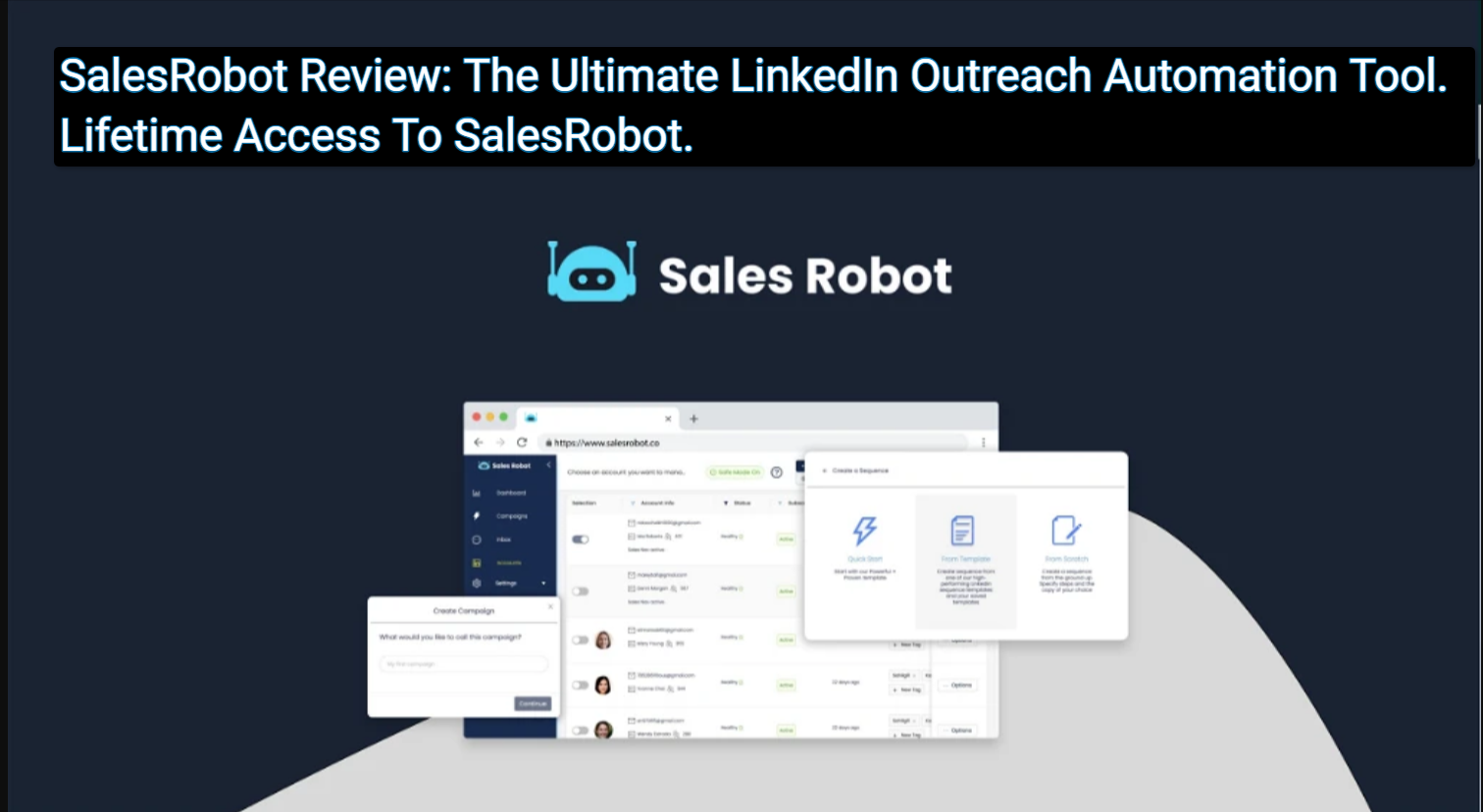 SalesRobot Review The Ultimate LinkedIn Outreach Automation Tool. Lifetime Access To SalesRobot SalesRobot Review: The Ultimate LinkedIn Outreach Automation Tool. Find Clients and Reach Out To Them. Lifetime Access To SalesRobot.