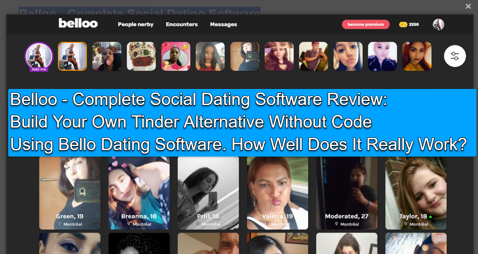 Belloo Complete Social Dating Software by premiumdatingscript CodeCanyon Belloo - Complete Social Dating Software Review: Build Your Own Tinder Alternative Without Code Using Bello Dating Software. How Well Does It Really Work?