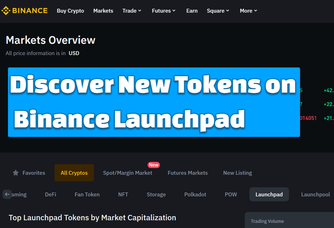 Top Launchpad Tokens by Market Capitalization Discover New Tokens on Binance Launchpad