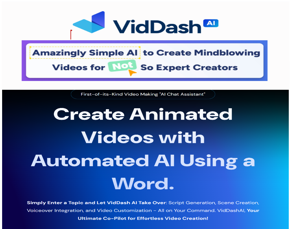 VidDash AI Comprehensive Review VidDash AI Comprehensive Review: The #1 Video Creation Software For Non-Tech Marketers And Entrepreneurs Using AI Automation