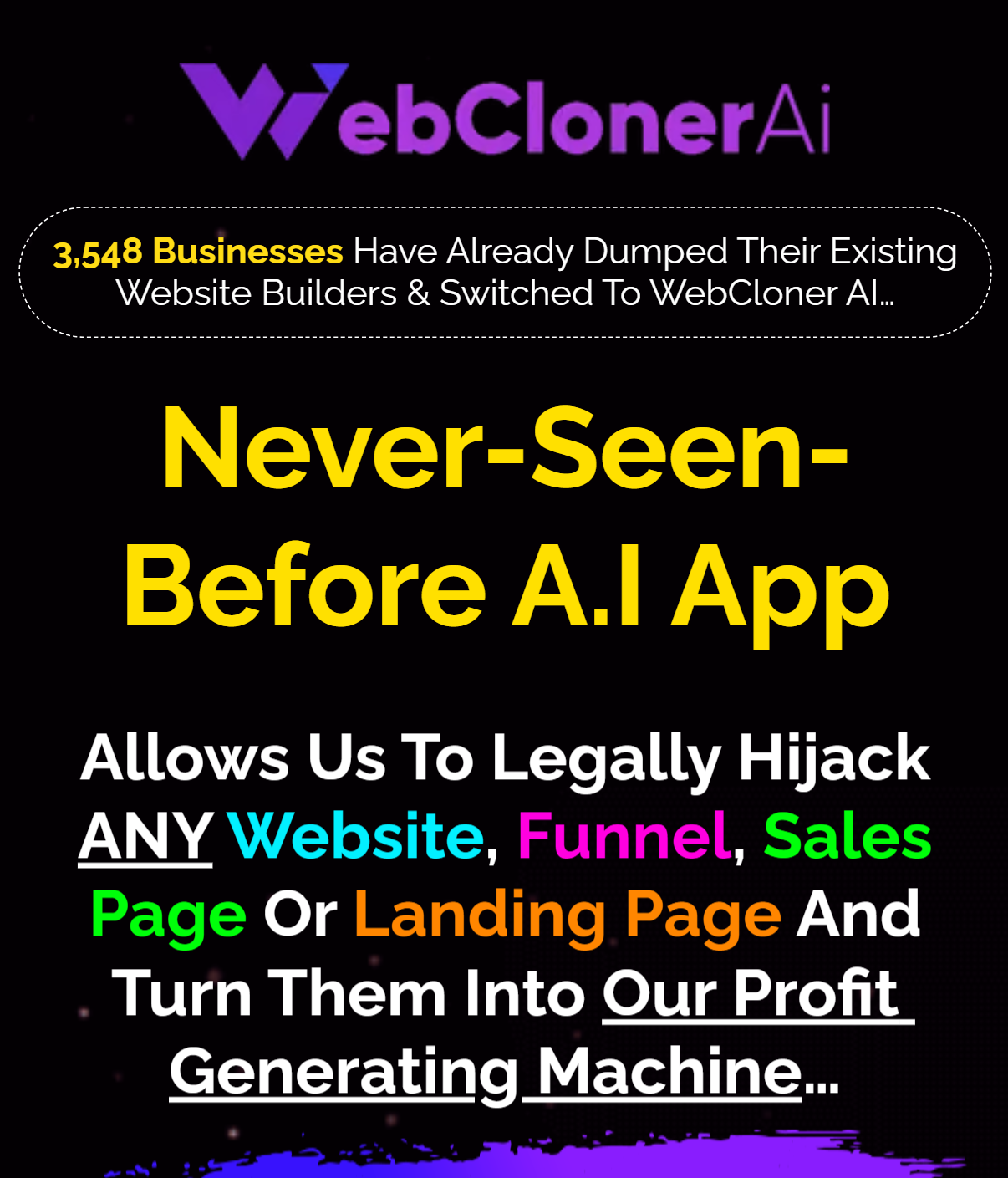 WebClonerAI WebClonerAI Review: The Perfect Solution for Online Business Owners for Creating Profitable Websites by Using AI To Clone Competitor's Websites Ethically