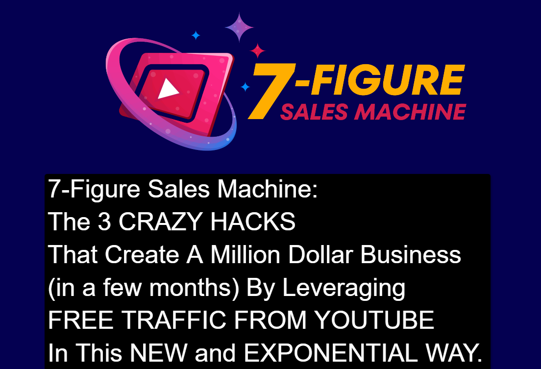 7 Figure Sales Machine JV Details Google Docs 7-Figure Sales Machine: The 3 CRAZY HACKS That Create A Million Dollar Business (in a few months) By Leveraging FREE TRAFFIC FROM YOUTUBE In This NEW and EXPONENTIAL WAY.