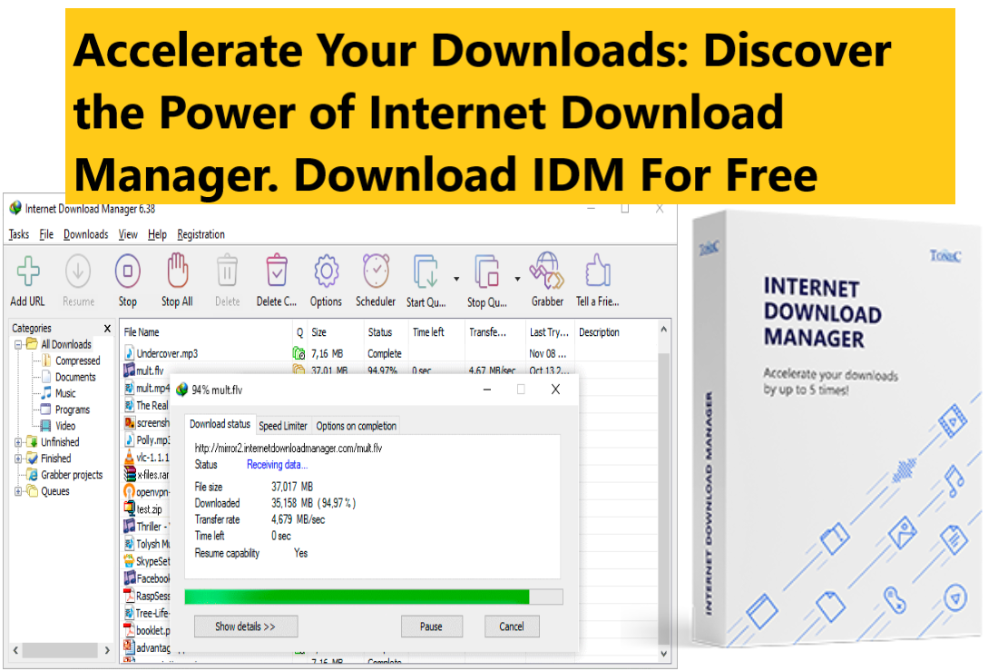 Accelerate Your Downloads Discover the Power of Internet Download Manager. Download IDM For Free Accelerate Your Downloads: Discover the Power of Internet Download Manager. Download IDM For Free