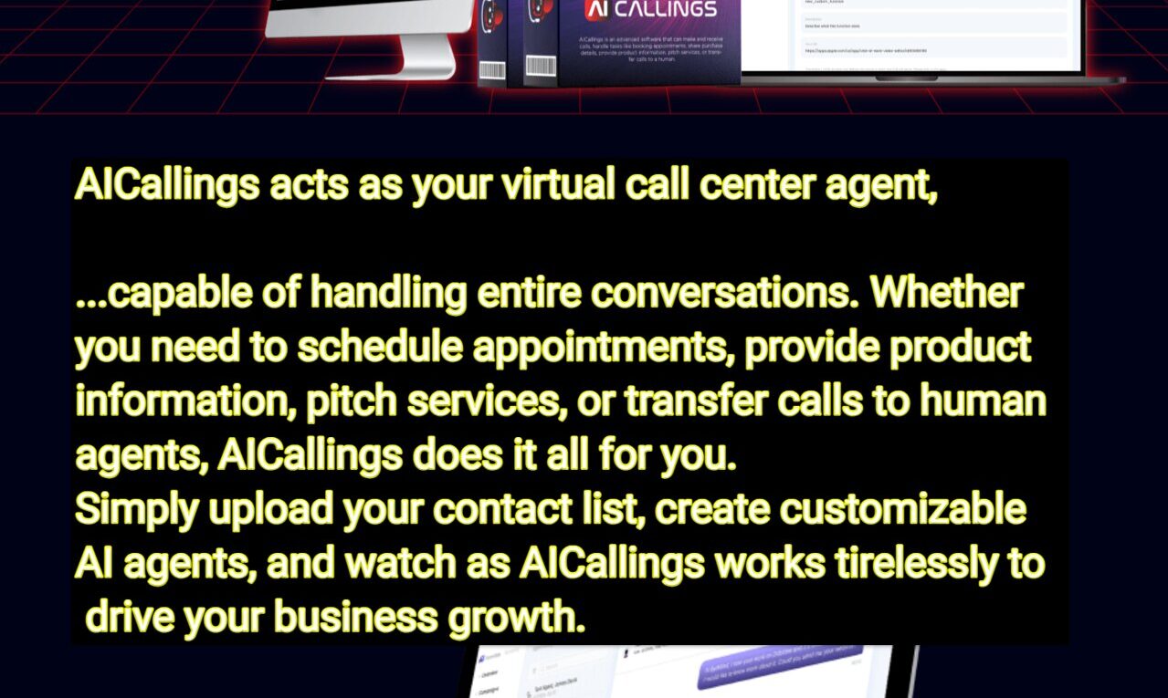 AICallings Review: your virtual call center agent, capable of handling entire conversations. Whether you need to schedule appointments, provide product information, pitch services, or transfer calls to human agents, AICallings does it all for you.