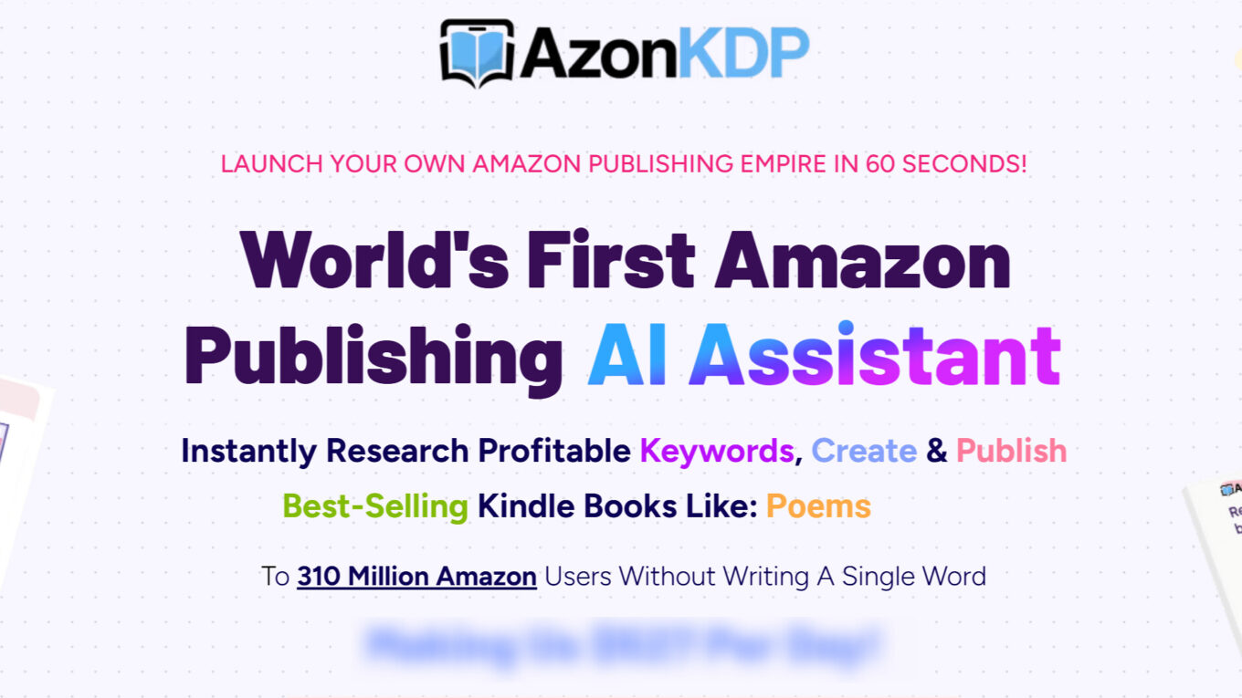 54221300048 807af91318 k AzonKDP Overview: The AI Assistant for Amazon Publishing. Instantly find profitable keywords and publish best-selling Kindle books across genres like fiction, non-fiction, self-help, and more. Rank your books and tap into 310 million Amazon users without writing a word!