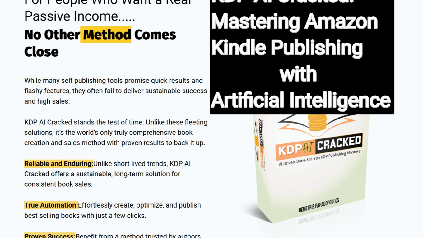 image 25 KDP AI Cracked Review: Mastering Amazon Kindle Publishing with Artificial Intelligence