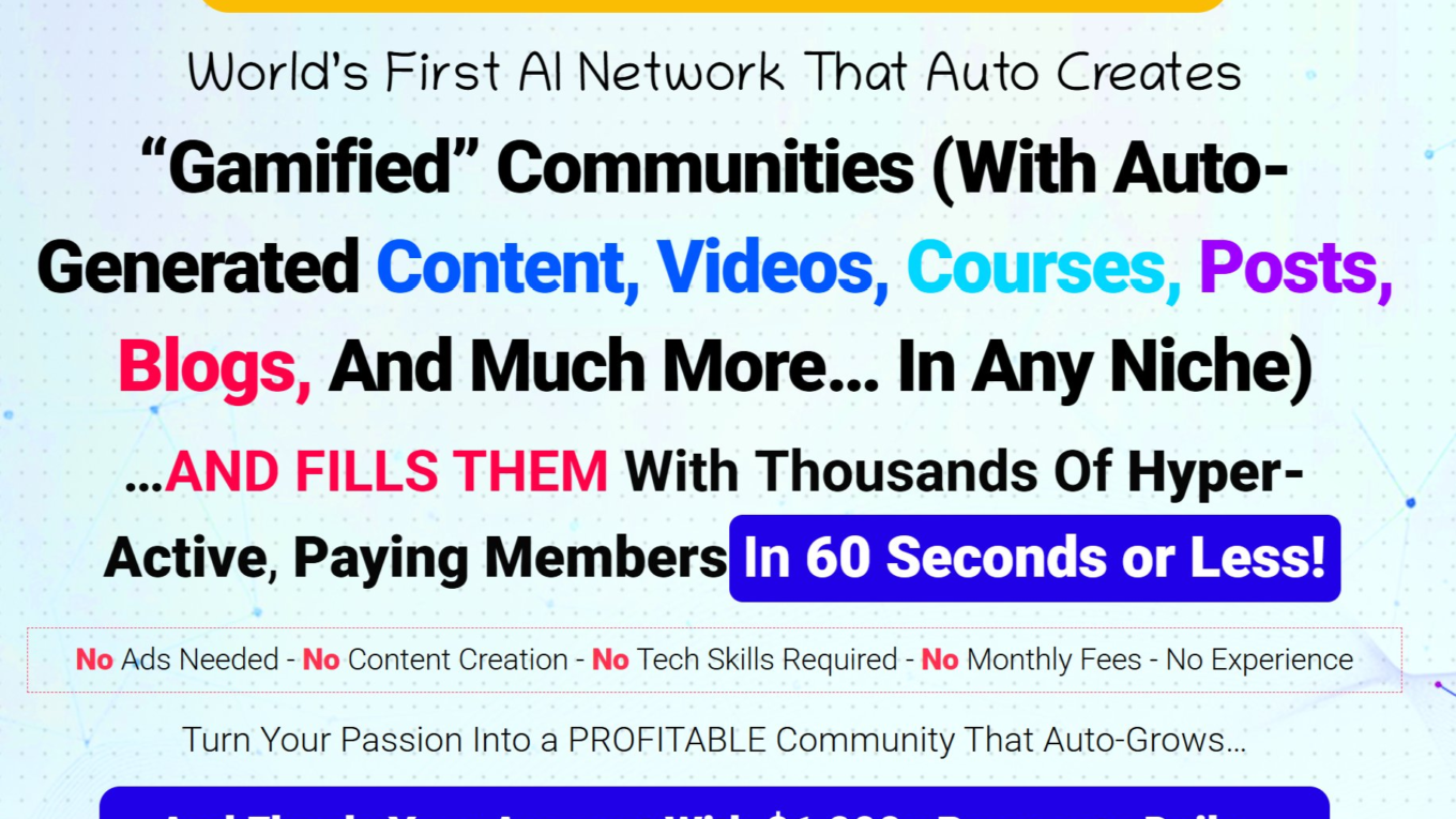 image 32 AI Member Review: A Network That Automatically Builds and Fills Your Account with Gamified Communities Featuring Auto-Generated Content, Videos, Courses, Blogs, and More Across Any Niche