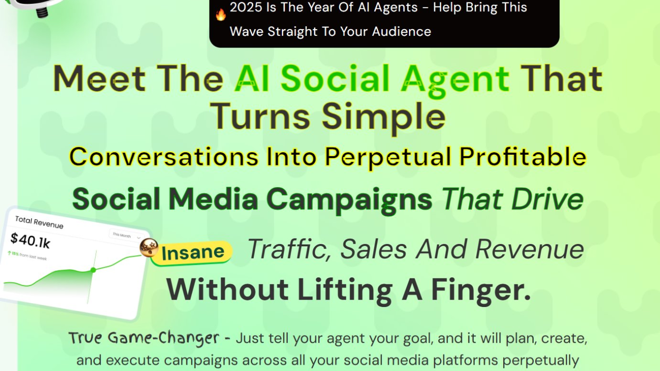 image 47 AI Social Agent Review: Powerful AI Machine that turns simple conversations into perpetual profitable social media campaigns that drive Traffic, Sales And Revenue without lifting a finger