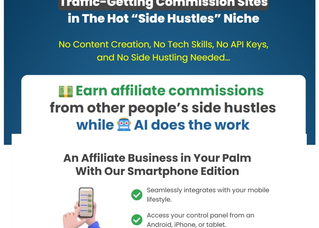 image 5 Side Hustle Profit Engine Review: A 60-Second AI Tool that Effortlessly Builds Profit-Generating Commission Sites in the In-Demand "Side Gigs" Market