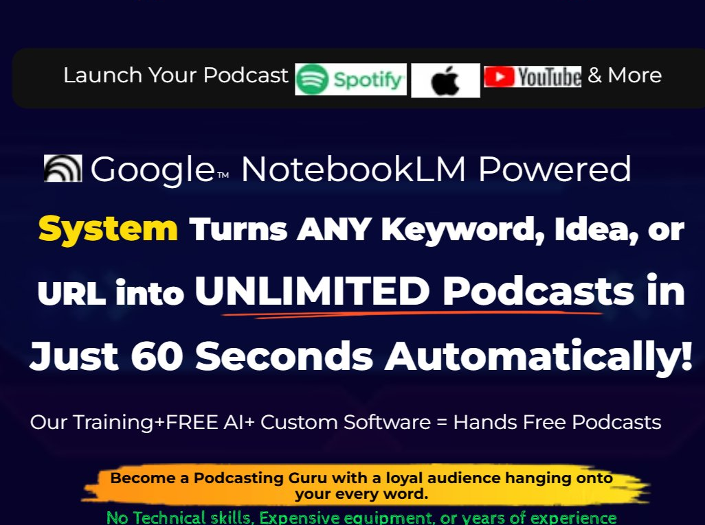 image 66 AI Podcast Empire Review: Google NotebookLM Powered System Turns ANY Keyword, Idea, or URL into UNLIMITED Podcasts in Just 60 Seconds Automatically!