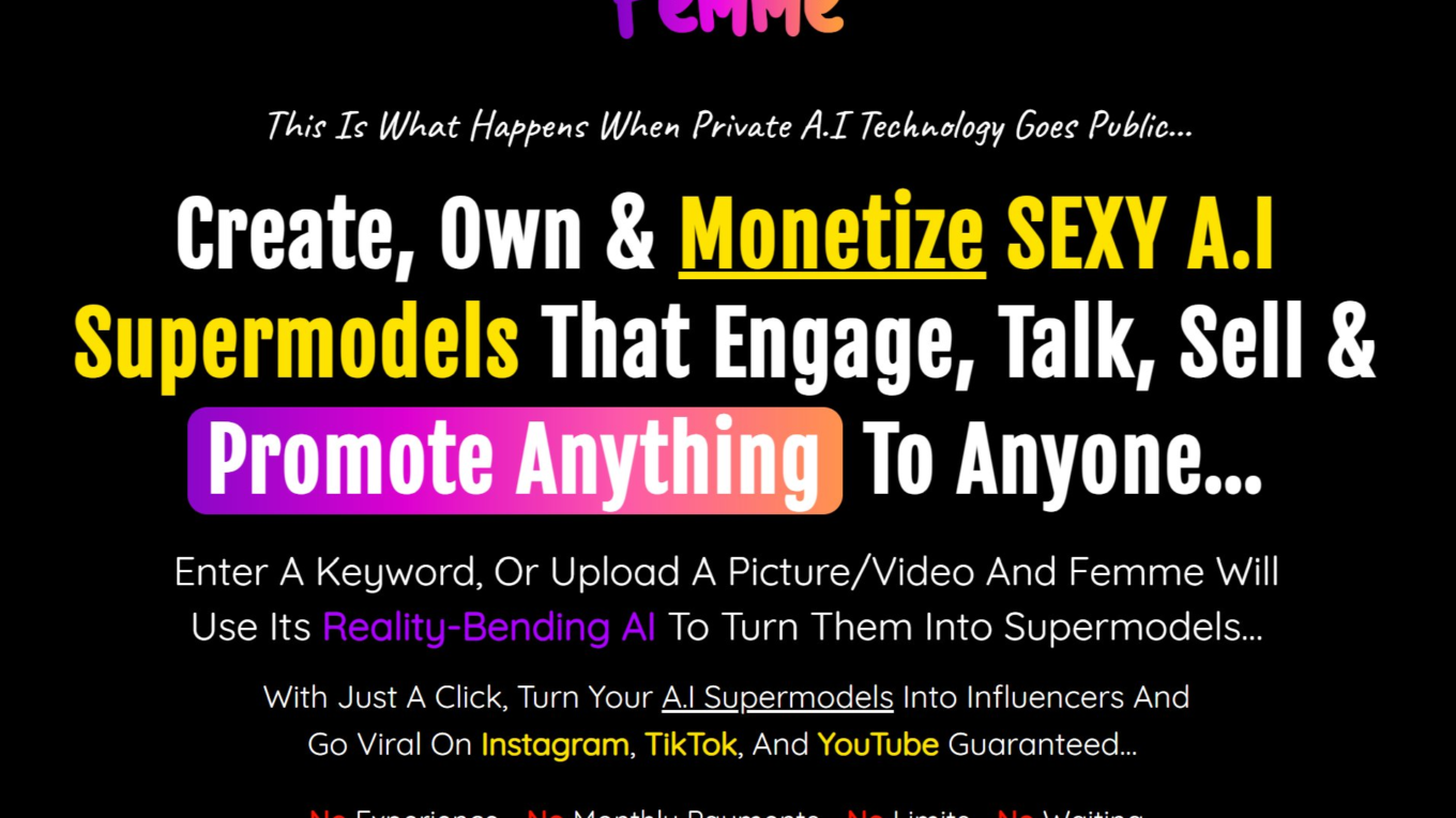 image 12 Femme Review: Create and monetize AI-powered supermodels. Say goodbye to expensive influencers and models.