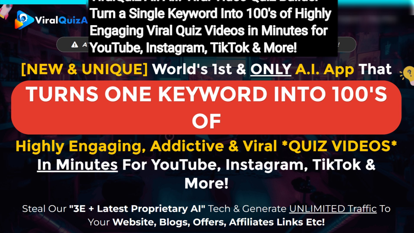 image 54 ViralQuiz AI Review: A.I. Viral Video Quiz Builder - Turn a Single Keyword Into 100's of Highly Engaging Viral Quiz Videos in Minutes for YouTube, Instagram, TikTok & More!