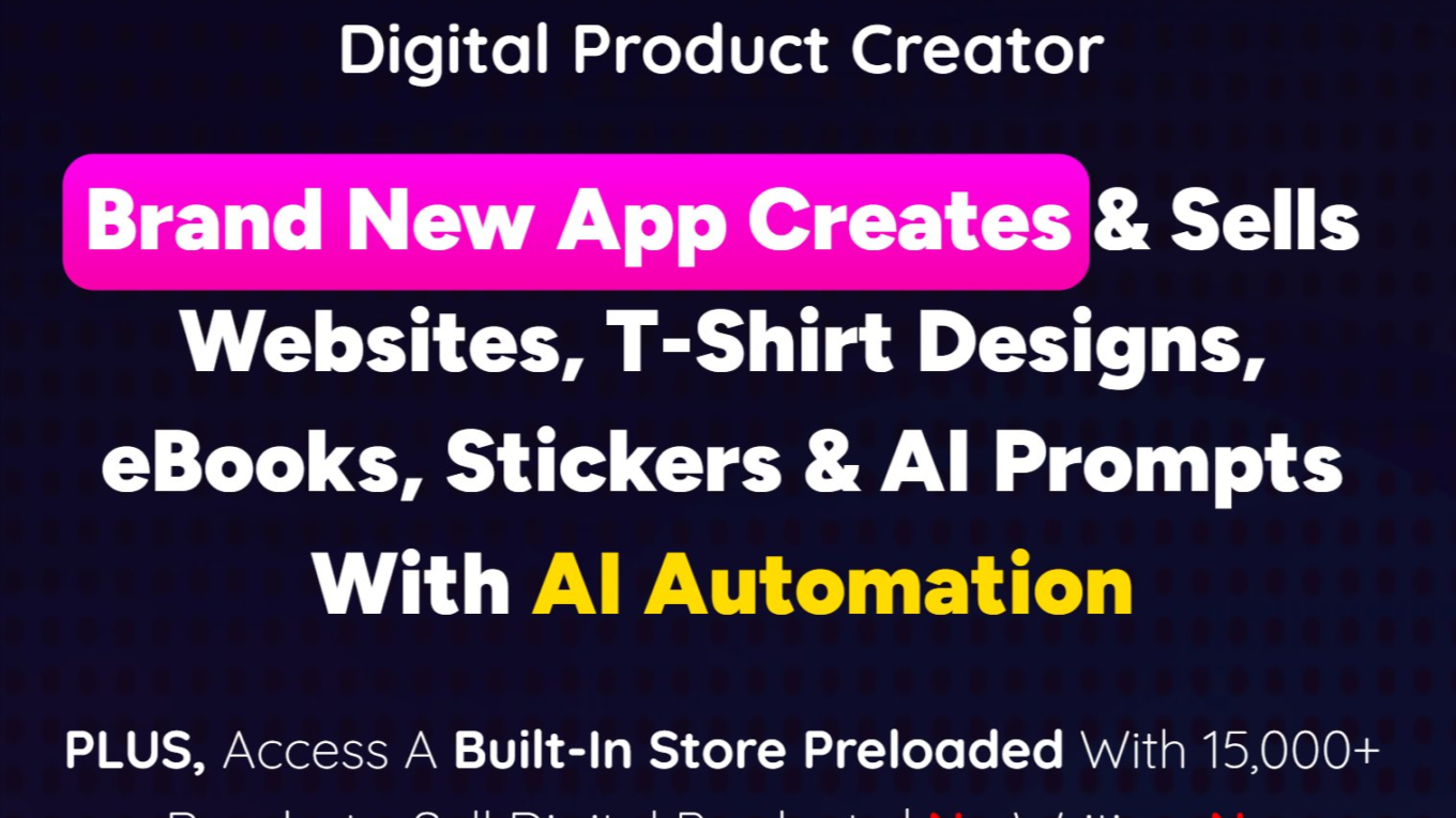 image 68 How Worthy is AIDigiMaker? An AI App That Creates & Sells Websites, T-Shirt Designs, eBooks, Stickers & AI Prompts – With AI Automation