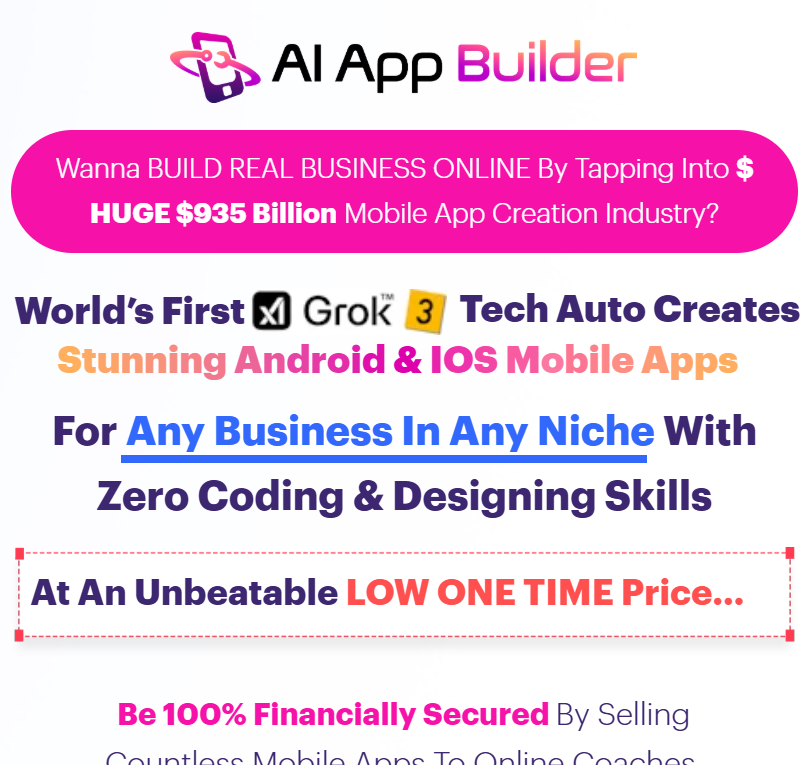 image 9 Build professional mobile apps effortlessly with AI App Builder – just 3 clicks and no coding! Ditch expensive monthly subscriptions. Works on any device and OS