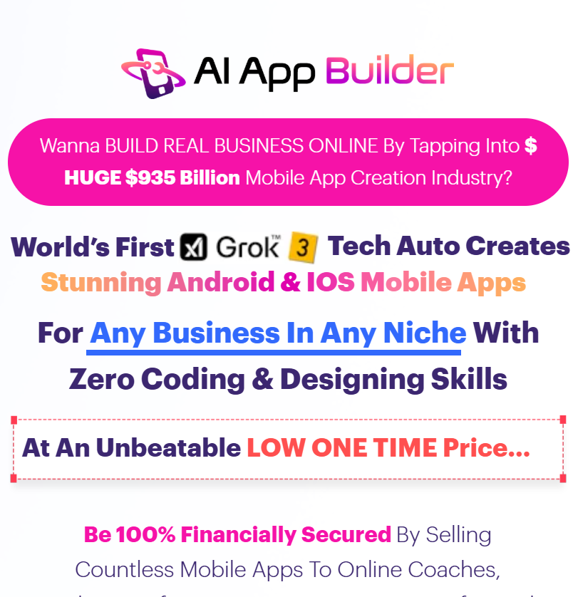 Build professional mobile apps effortlessly with AI App Builder – just 3 clicks and no coding! Ditch expensive monthly subscriptions. Works on any device and OS