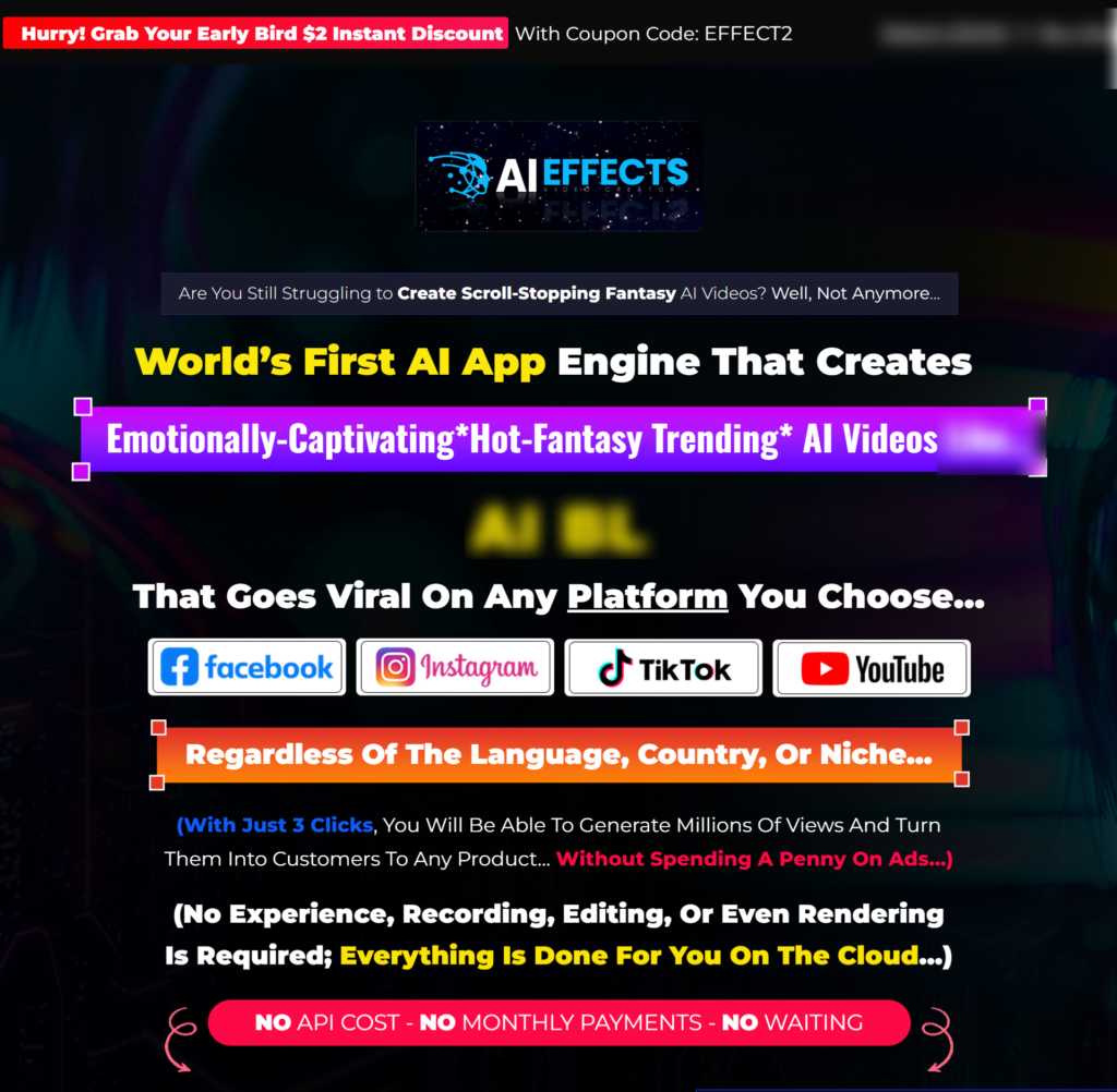AI Effects Video Creator: AI App Engine That Creates Emotionally-Captivating Hot-Fantasy Trending AI Videos