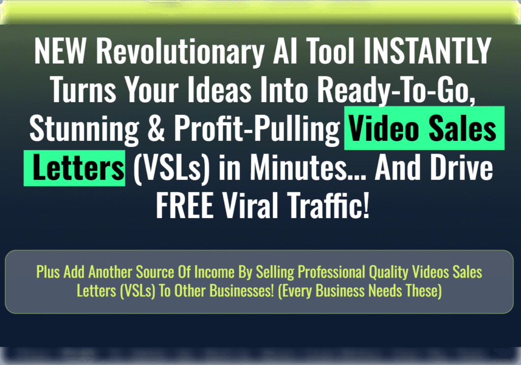 QuickVSL Review: AI software that helps turn simple ideas into high-converting Video Sales Letters (VSLs) - without writing a script, recording yourself, or spending money on ads